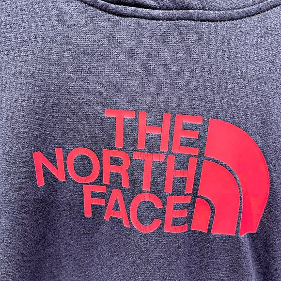 The North Face Fave Pullover Logo Hoodie Sweatshirt Gray Pocket Womens Small - Picture 4 of 7